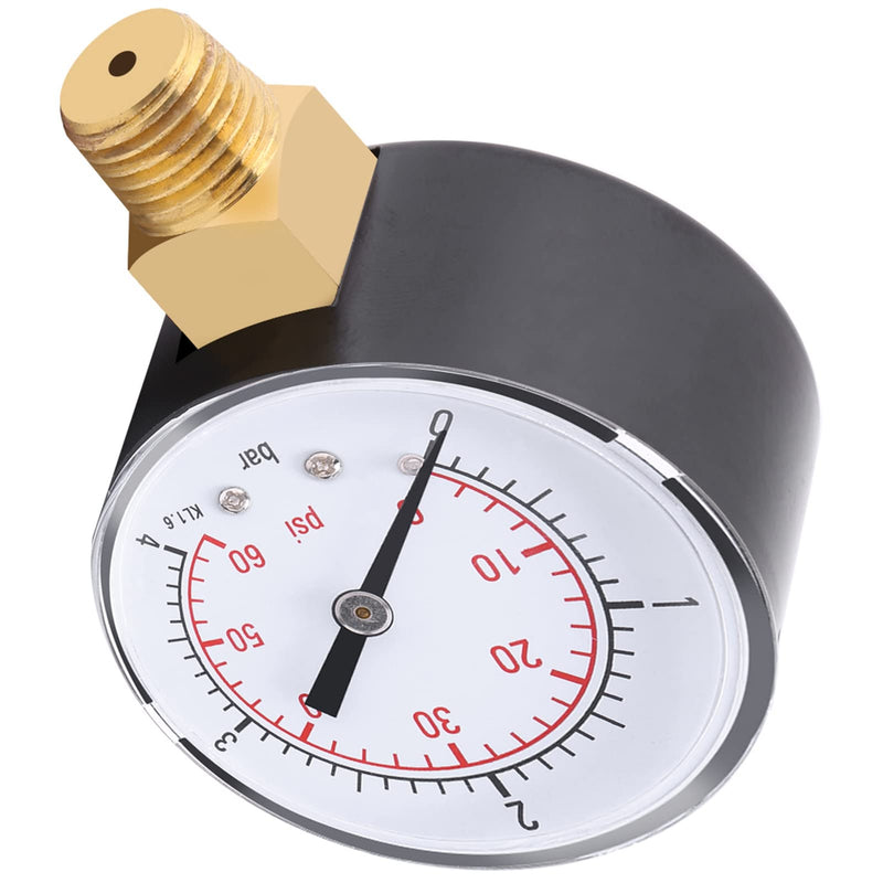  [AUSTRALIA] - Pressure gauge, 1 piece pressure gauge for oil, air or water 0-4 bar / 0-60psi NPT water pressure gauge water pressure gauge water pressure gauge + water pressure gauge 0-4 bar pressure gauge