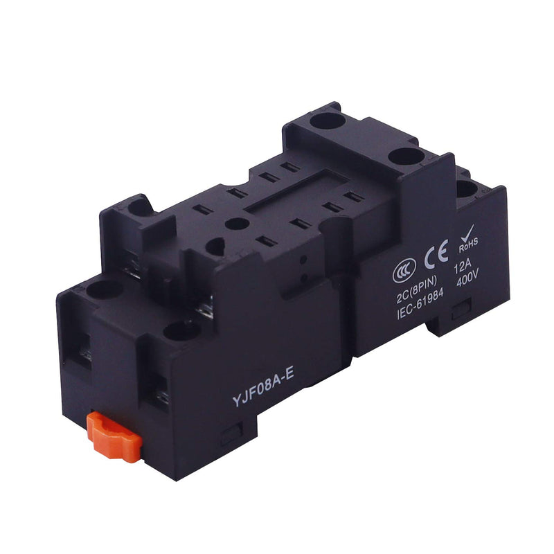 TWTADE/AC 12V 5A Coil Electromagnetic Power Relay 8 Pins 2DPT 2NO+2NC MY2J HH52P with Indicator Light and Socket Base -YJ2N-GS AC 12V 8Pin-5A - LeoForward Australia