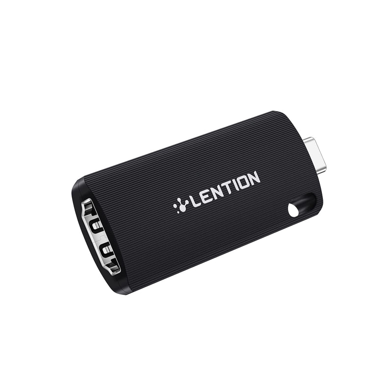  [AUSTRALIA] - LENTION USB-C Video & Audio Capture Card, HDMI HD Video Streaming, 1080p High Refresh Rate at 60Hz for Windows, DSLR, PS5, Video Recording, YouTube, Twitch, Stable Driver Certified (VC20, Black)