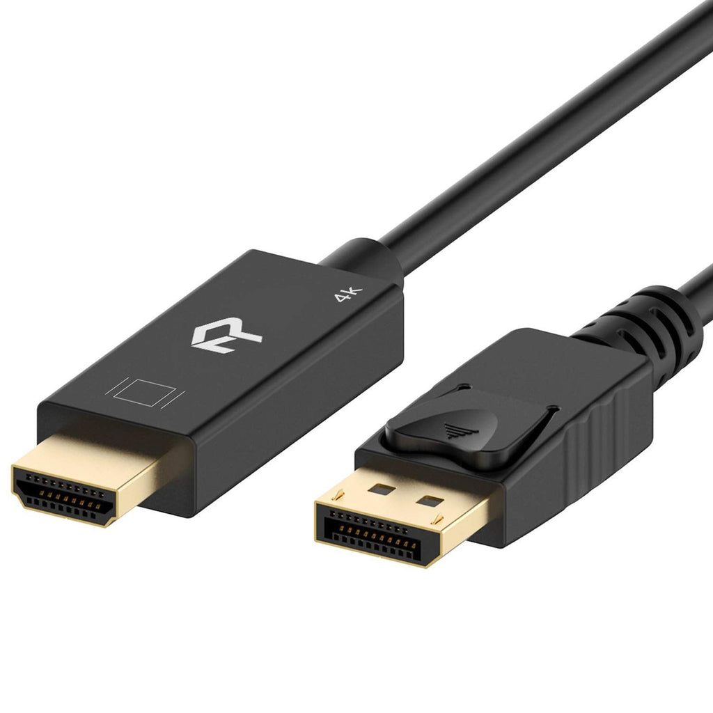 [AUSTRALIA] - Rankie DisplayPort (DP) to HDMI Cable, 4K Resolution Ready, 6 Feet Black