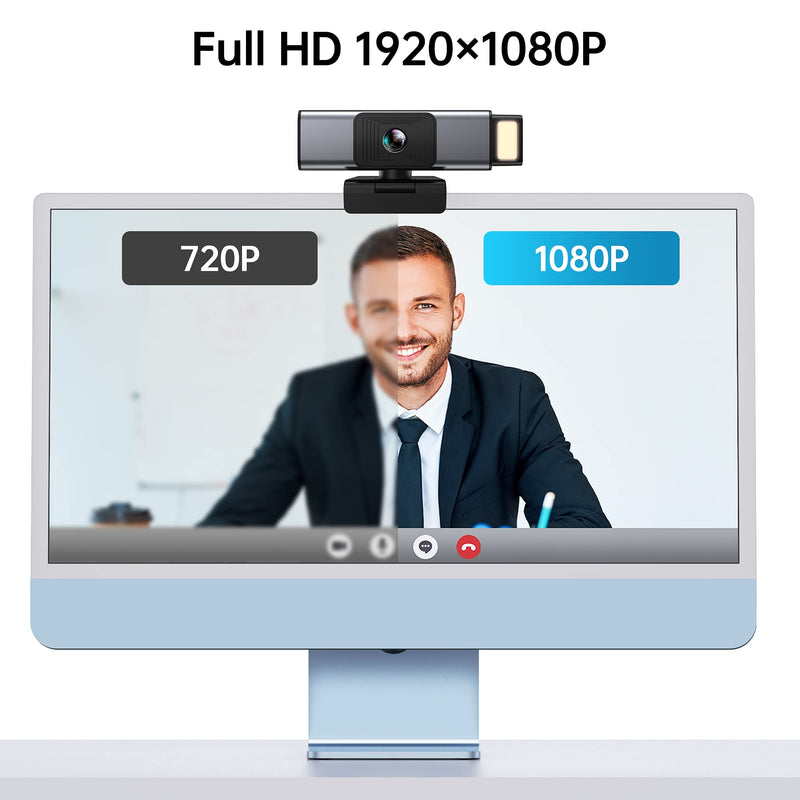  [AUSTRALIA] - GUSGU G940 FHD 1080p Webcam with Microphone and Privacy Protection, USB Plug&Play Computer Camera, Web Camera for Desktop/PC/Laptop/Mac, Streaming Camera for Video Conferencing and Online Classes