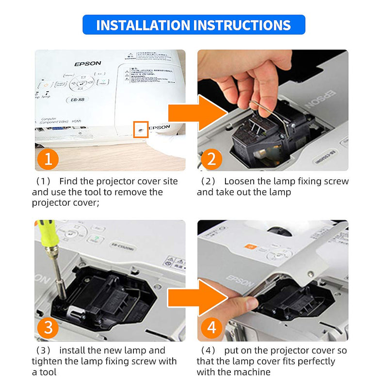  [AUSTRALIA] - ELPLP78 Replacement Projector Lamp V13H010L78 for EPSON PowerLite 2030 2000 730HD 725HD 97 99W S17 W17 X17 955W 600 VS230 VS330 VS335W EX3220 EX6220 EX7220 EX7230 EX7235 EX5220 ELP78 Bulb