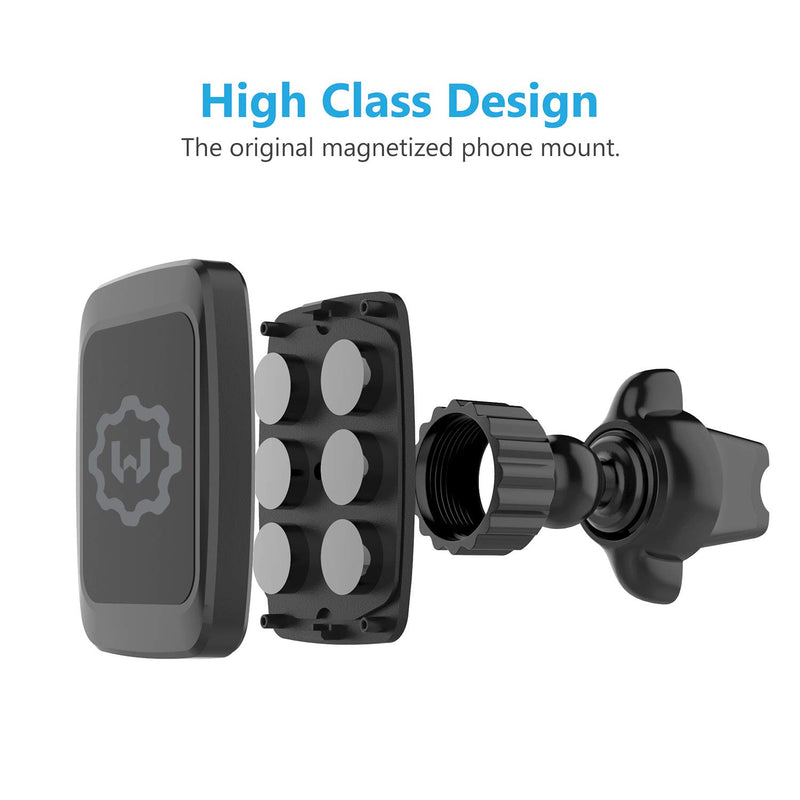  [AUSTRALIA] - Magnetic Phone Car Mount, WixGear Universal Twist-Lock Air Vent Magnetic Car Phone Mount Holder, Phone Holder for Car Compatible with Cell Phones with Swift-Snap