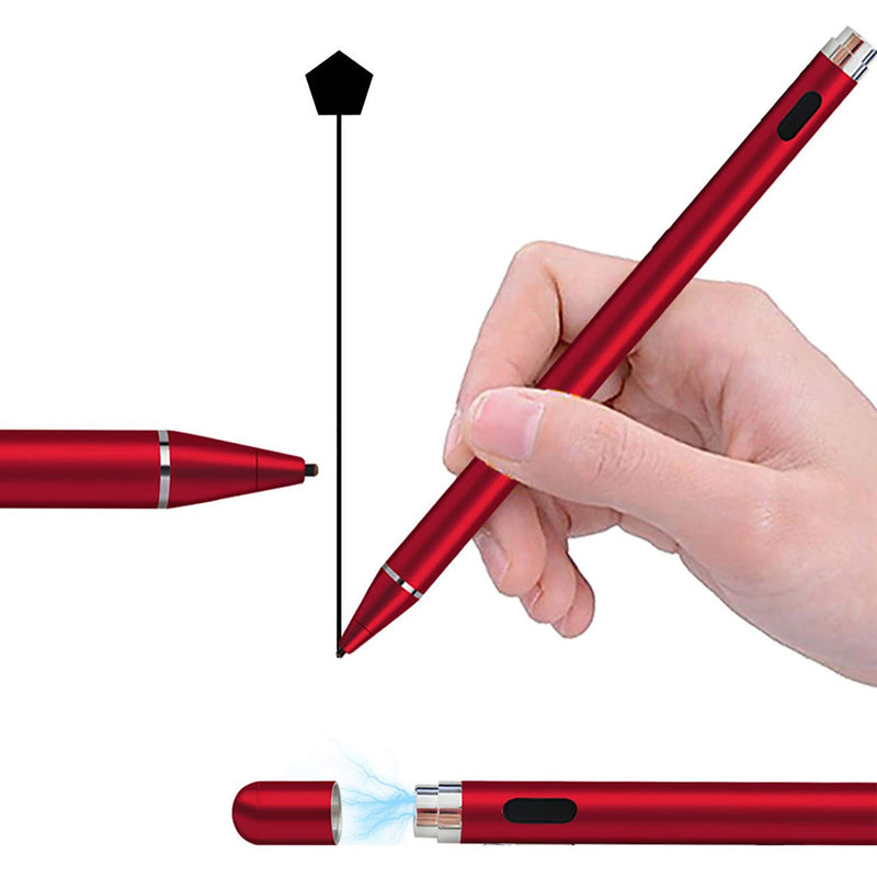 Stylus Pens for Touch Screens,Stylus Pencil Compatible for Apple,Active Pencil Smart Digital Pens Fine Point Stylist Compatible with iPhone iPad Pro Air Mini and Other Tablets (Red) Red - LeoForward Australia