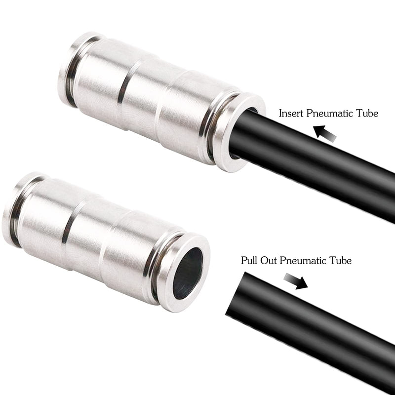  [AUSTRALIA] - 1/4 Union Straight Push to connect fittings Stainless Steel Pneumatic Push Connectors,CEKER 1/4" x 1/4" OD Tube Quick Connect Fittings Air Line Fittings for 1/4 inch Tube 2Pack