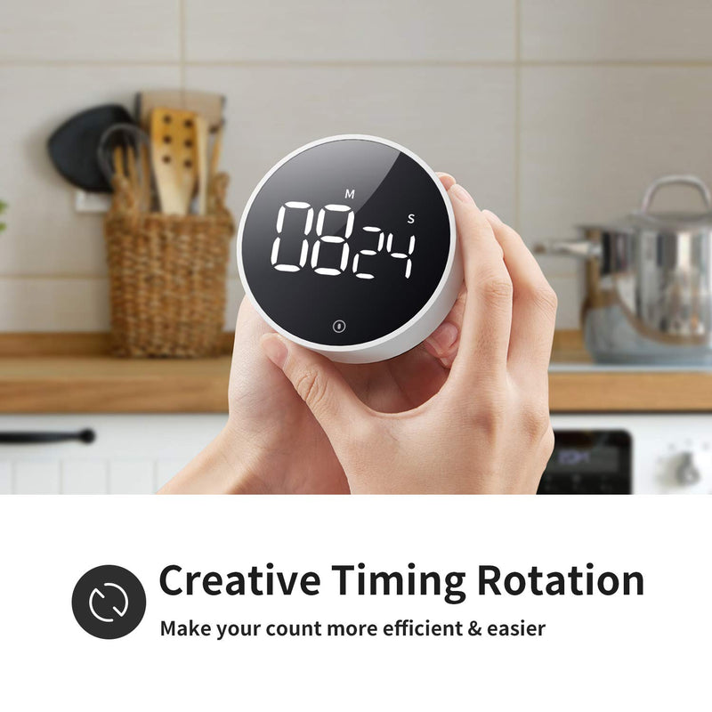  [AUSTRALIA] - VOCOO Digital Kitchen Timer - Magnetic Countdown Countup Timer with Large LED Display Volume Adjustable, Easy to Use for Cooking Kids and Seniors