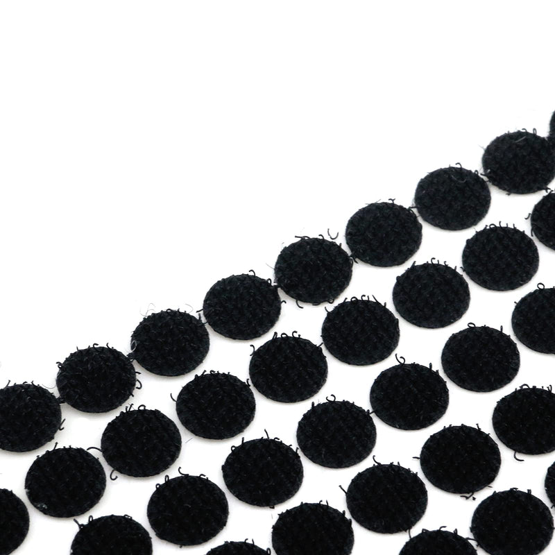  [AUSTRALIA] - Quluxe 1000 Pcs Self Adhesive Dots, 0.4" Diameter Strong Adhesive Sticky Back Coins Nylon Coins, Hook & Loop Dots with Waterproof Sticky Glue Coins Tapes- Black