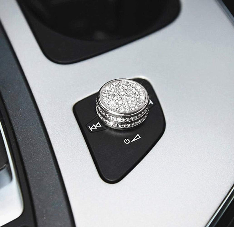 Bling Knob Cover for Audi A3 A4 A5 Q2 Q3 S Series Volume Audio Control knob Rhinestones Decorative Cover Decal Cover Women's Accessories - LeoForward Australia