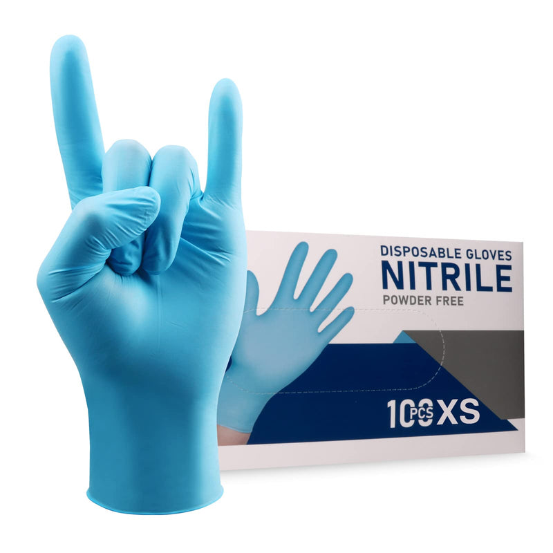  [AUSTRALIA] - Wostar Disposable Nitrile Gloves Powder & Latex Free 4mil Touch Screen Exam Disposable Non-Sterile Nitrile Gloves Blue 4mil Medium (Pack of 100)