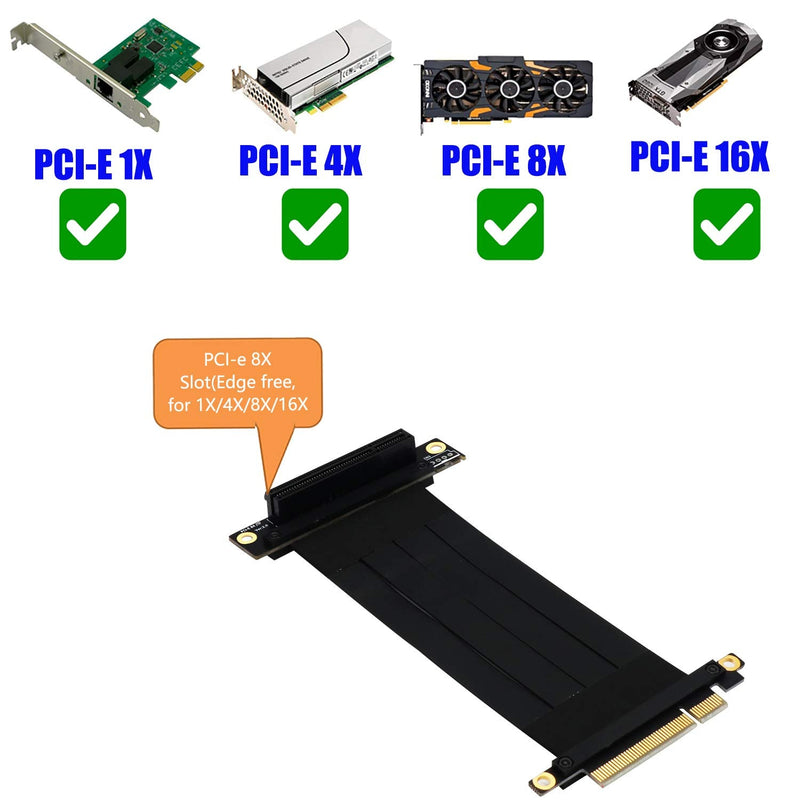  [AUSTRALIA] - Pci-e Extension Cable PCI-e PCI Express 8X Extension Cable (90° Standard Right Angle PCI-E Slot)