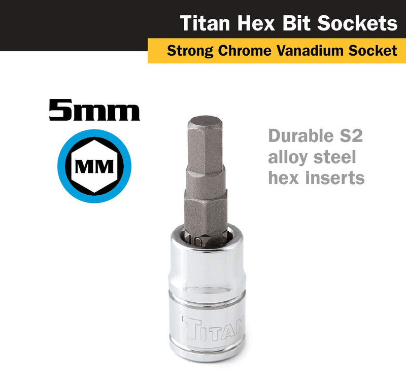  [AUSTRALIA] - Titan 15605 1/4-Inch Drive x 5mm Hex Bit Socket