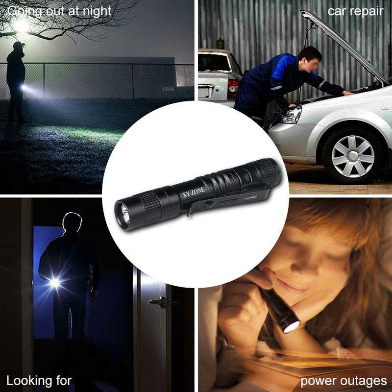 XY ZONE Ultra Slim LED Flashlights XP-1 XPE-R3 1000LM Mini Clip Lamp Penlight Torch Powered by 1 x AAA 5Pcs (Battery not include) Version 1 - LeoForward Australia