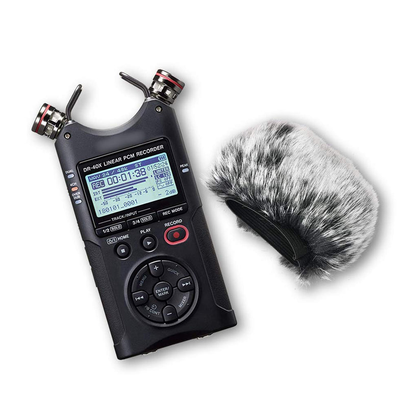  [AUSTRALIA] - Microphone Windscreen For Tascam DR-40X DR40X Mic Recorders,Furry Tascam Windscreen Cover by SUNMON