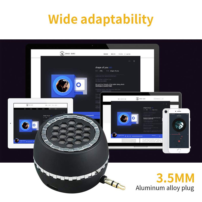  [AUSTRALIA] - YUIPHINT Mini Portable Speaker Compatible for iPhone/Android Phones/iPad Tablet/Computer/iPod, 3W Mobile Phone Speaker Line-in Speaker with Clear Bass 3.5mm Aux Audio Interface