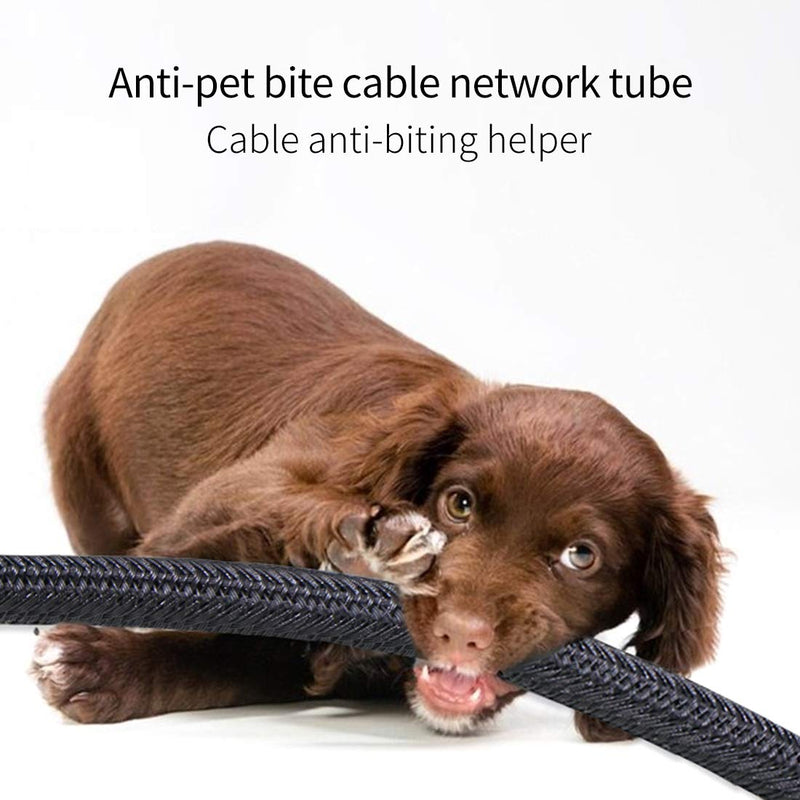  [AUSTRALIA] - Cable Management Sleeve, Protect Cat from Chewing Cords Cord Protector Wire Loom Tubing Cable Sleeve Split Sleeving for TV/Computer/Home Entertainment Audio Video Cable USB Charger Cable 1/2"-30FT