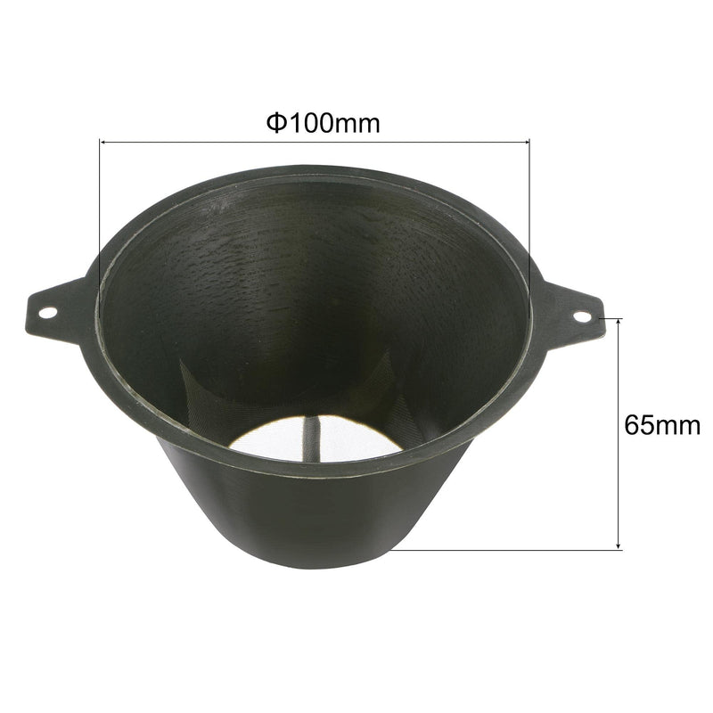  [AUSTRALIA] - uxcell 10Pcs Paint Strainer 150 Micron 100mmx65mm Cone Paint Screen Funnel Metal Mesh for Screening Paint Gasoline Fuel Dark Green