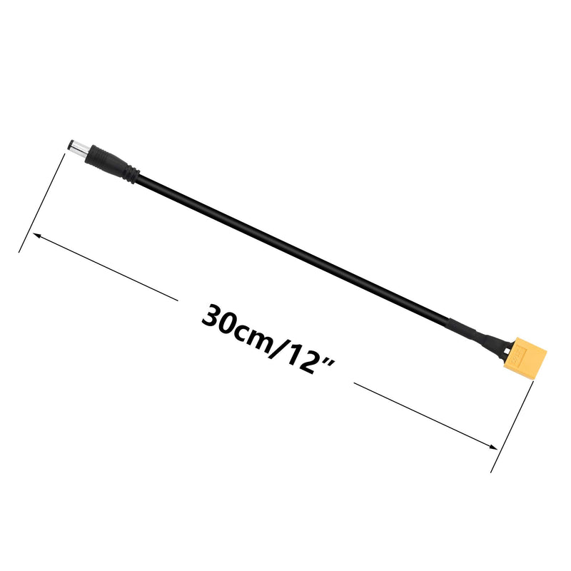  [AUSTRALIA] - SinLoon XT60 Adapter Cable XT60 Charging Cable XT60 Male Bullet Connector to Male DC 5.5mm X 2.5mm Power Cable for Fatshark Skyzone FPV Monitor Power (M/MDC5525)