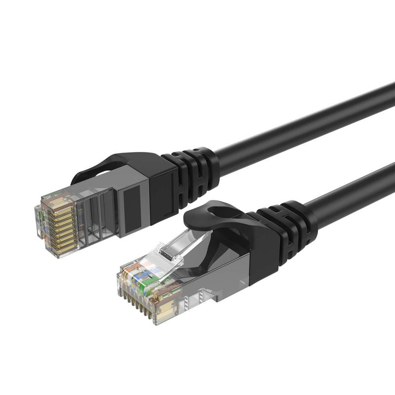  [AUSTRALIA] - Cat6 Ethernet Cable(75Feet) SHD Network Patch Cable UTP LAN Cable Computer Patch Cord-Black 75FT