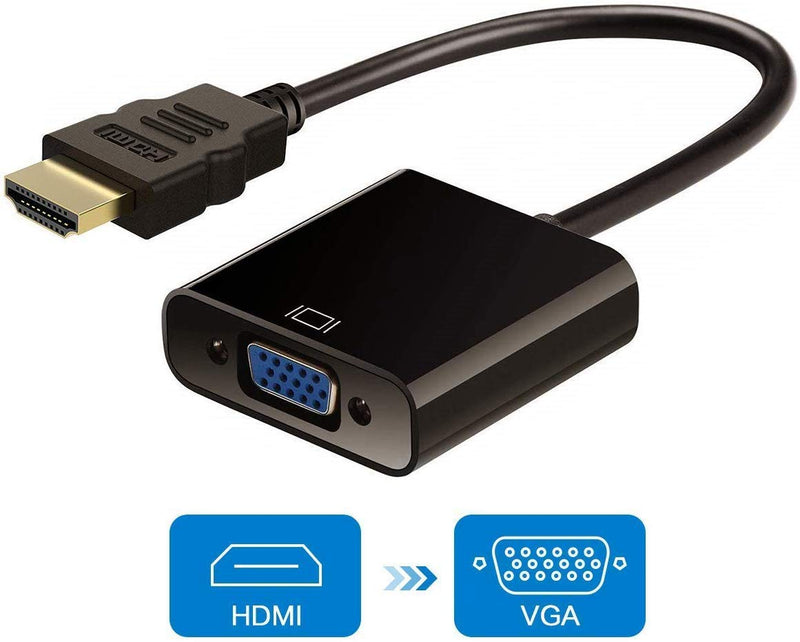  [AUSTRALIA] - Simyoung HDMI to VGA, Gold-Plated HDMI to VGA Adapter (Male to Female) for Computer, Desktop, Laptop, PC, Monitor, Projector, HDTV, Chromebook, Raspberry Pi, Roku, Xbox hdmi to vga Converter Black