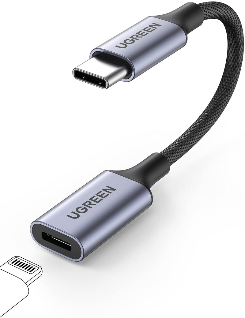  [AUSTRALIA] - UGREEN USB C to Lightning Audio Adapter Type C Male Lightning Female Headphone Cable Converter Compatible with iPad Pro Air 5 MacBook USB C Phone to Lightning Earphone for Call, Not Support Charging