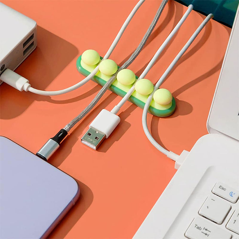  [AUSTRALIA] - Cable Clips,USB Cable Holder Wire Organizer,Cord Clips Cord Organizer Cable Management,Cable Organizers,2 Packs Cute Cord Holder for Home Office Desk and Car Green and bule