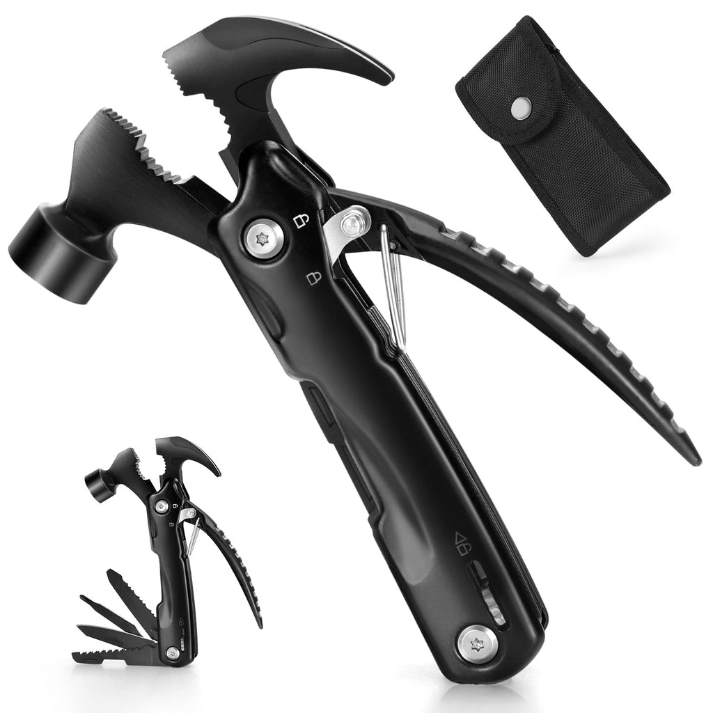  [AUSTRALIA] - Multi tool - 12 in 1 Camping Hammer Multitool, Camping Gear Survival Tool Gadgets for Men, Axe Hammer Saw Screwdrivers Father's Day Gifts from Daughter Son, Gifts for Dad, Gifts For Men