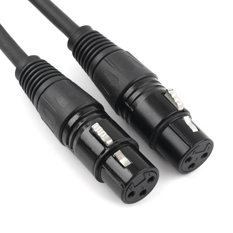  [AUSTRALIA] - TISINO XLR Y-Splitter Cable, Dual Female XLR to Male XLR Mic Combiner Y Cord Balanced Microphone Adaptor Patch Cable (3 Pin 2 Female to 1 Male)- 5 feet