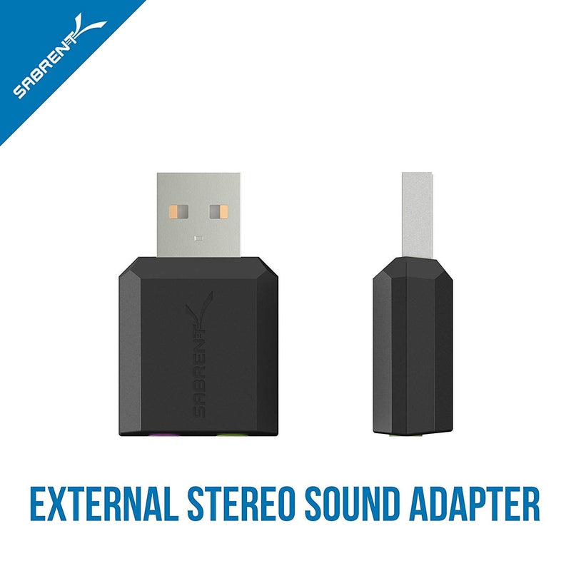  [AUSTRALIA] - SABRENT USB External Stereo Sound Adapter for Windows and Mac. Plug and Play No Drivers Needed. (AU-MMSA) USB-A