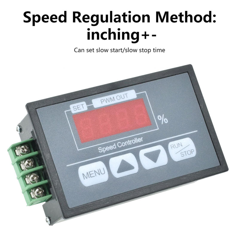  [AUSTRALIA] - Aideepen PWM DC Motor Speed Controller DC 6-60V 12V 24V 36V 48V 30A Speed Adjustable Stepless Controller with Slow Start/Stop Setting PWM Motor Speed Controller (Button)