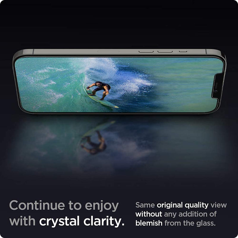  [AUSTRALIA] - Spigen Tempered Glass Screen Protector [GlasTR EZ FIT] designed for iPhone 12 (2020) / iPhone 12 Pro (2020) [Case Friendly] - 2 Pack