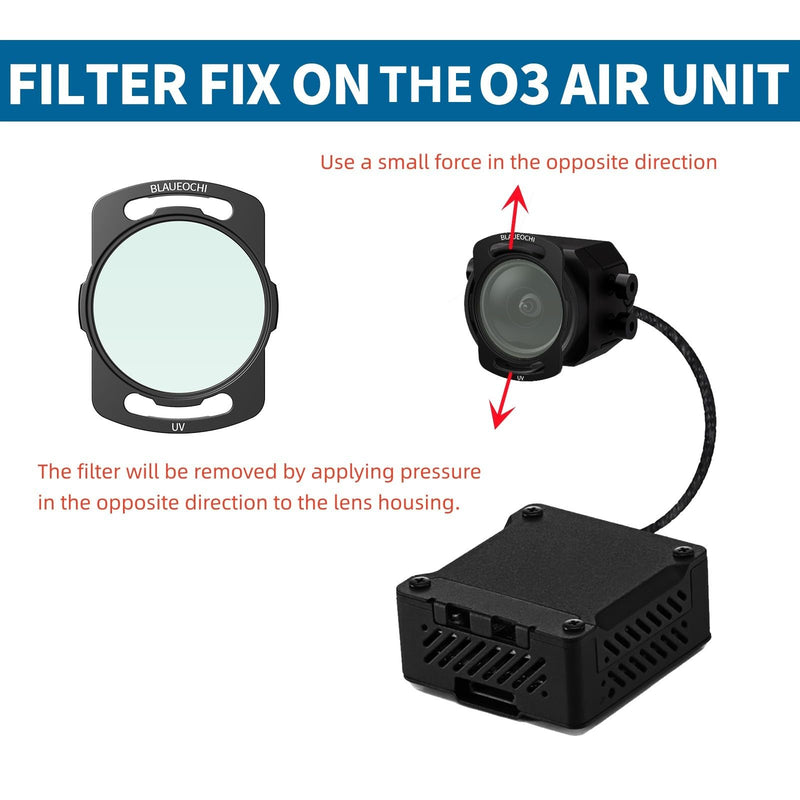  [AUSTRALIA] - BLAUEOCHI ND Filters Set for DJI O3 Air Unit/AVATA Filter, 6-Pack UV/CPL/ND8/ND16/ND32/ND64 Perfect Filters Kit for DIY FPV Drones with DJI O3 Lens- Snap-in Design for Secure Use-Not Come Off Easily Compact O3 filter 6-Pack（UV/CPL/ND8/16/32/64）