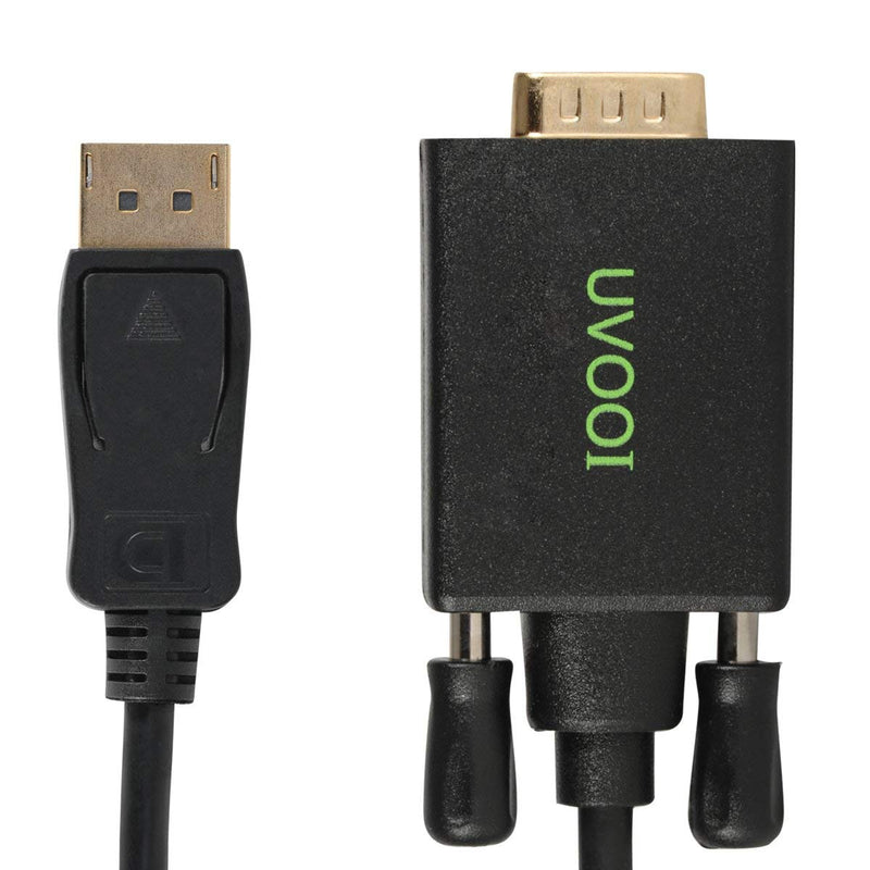  [AUSTRALIA] - DisplayPort to VGA Cable 15 feet, UVOOI Gold Plated VGA to Display Port DP Cable Adapter Male to Male