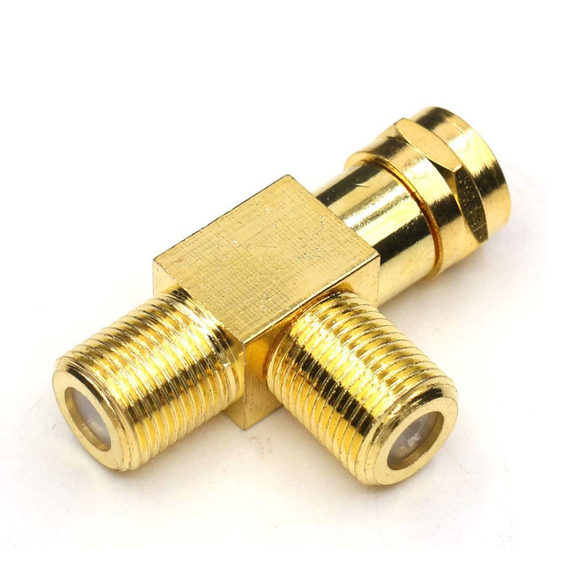  [AUSTRALIA] - ANHAN F Coax Splitter, F Male to Female Connectors F Type Satellite TV Splitter F Type Coaxial Adapters for Video VCR Antenna 2Packs F male to Female Splitter 2pcs