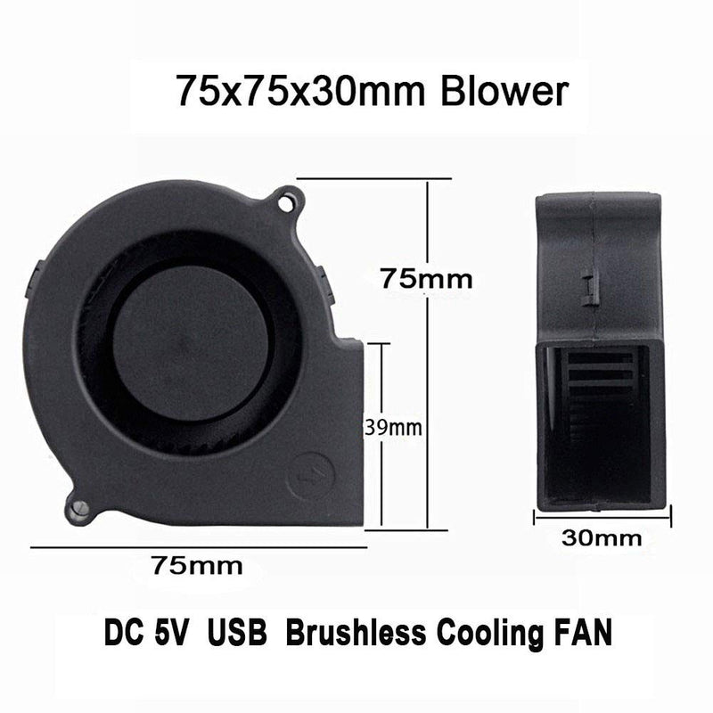  [AUSTRALIA] - Wathai 5V USB 75mm x 30mm Turbine Centrifugal Blower Cooling Fan