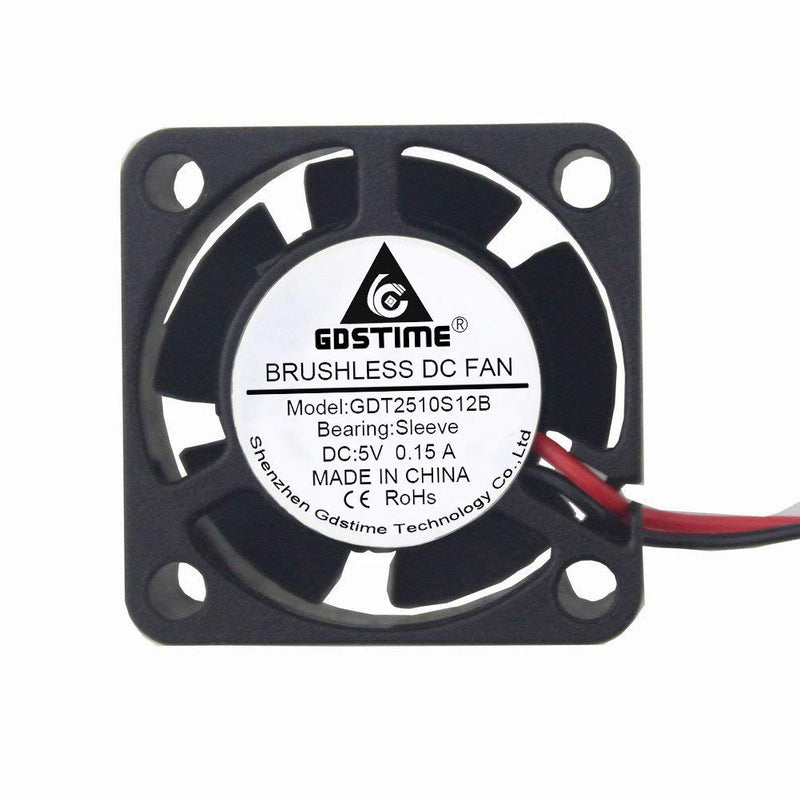  [AUSTRALIA] - GDSTIME 25mm x 25mm x 10mm 5v Small DC Brushless Cooling Fan