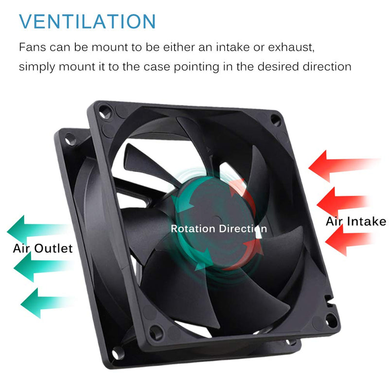  [AUSTRALIA] - GDSTIME 80mm x 80mm x 25mm 12V Brushless DC Cooling Fan 1 pack 80mm fan