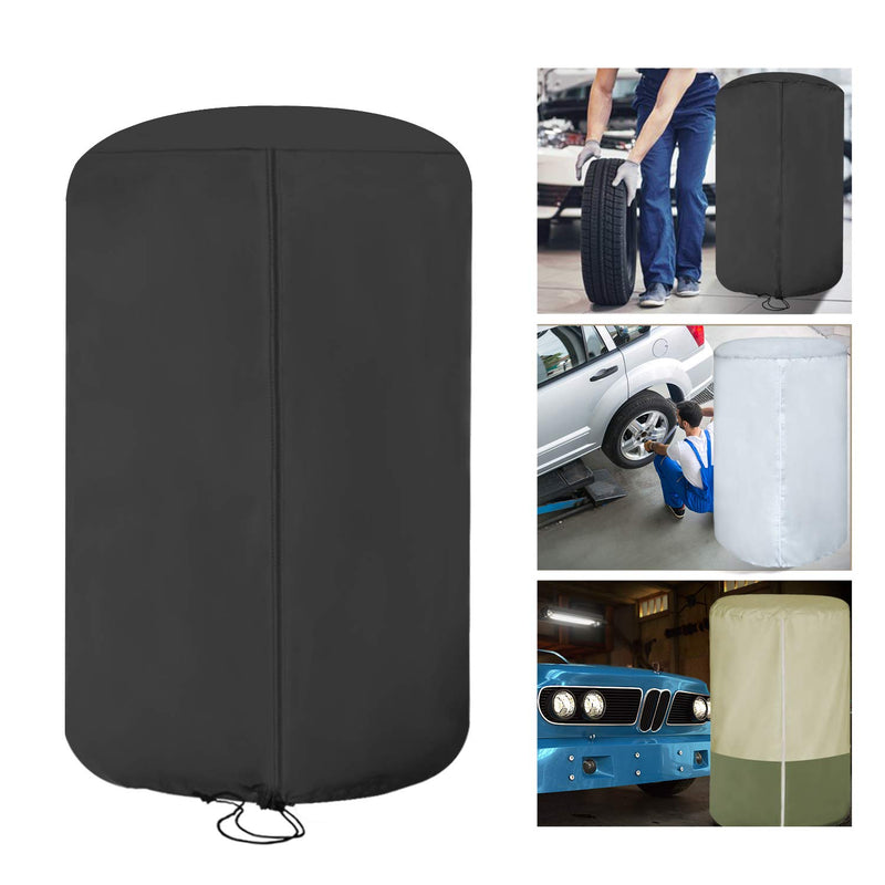 AKEfit Tire Cover Waterproof Durable Tire Storage Bag Car Spare Tire Cover Oxford Polyester Fabric Cover Suit for Jeep,Trailer,RV,SUV,Truck 73cm x 110cm black - LeoForward Australia