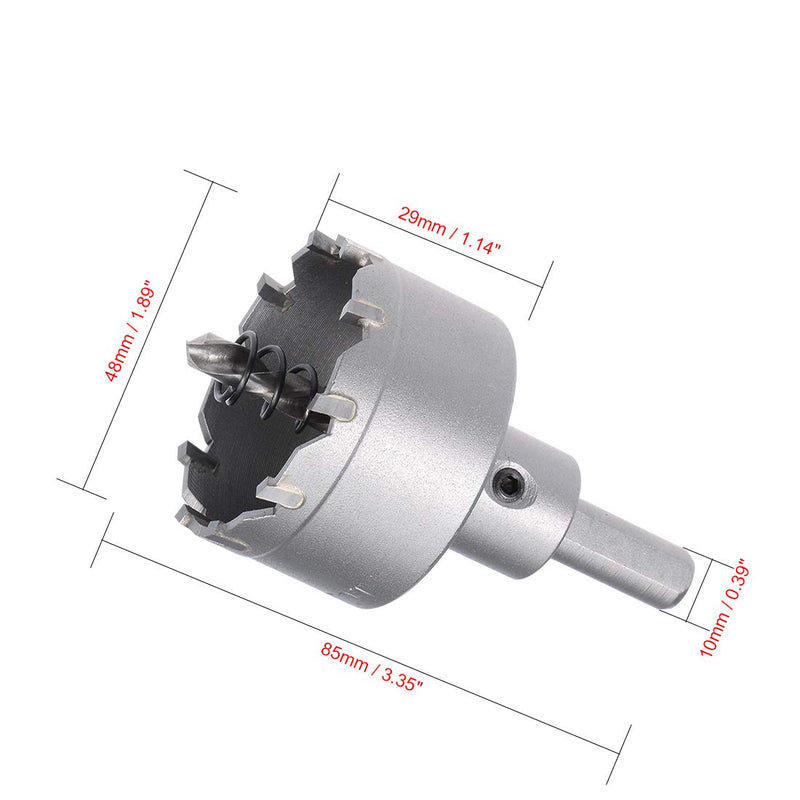 uxcell 48mm Carbide Hole Cutter, TCT Hole Saws for 0.5mm-3mm Stainless Steel 5mm Metal Sheet - LeoForward Australia