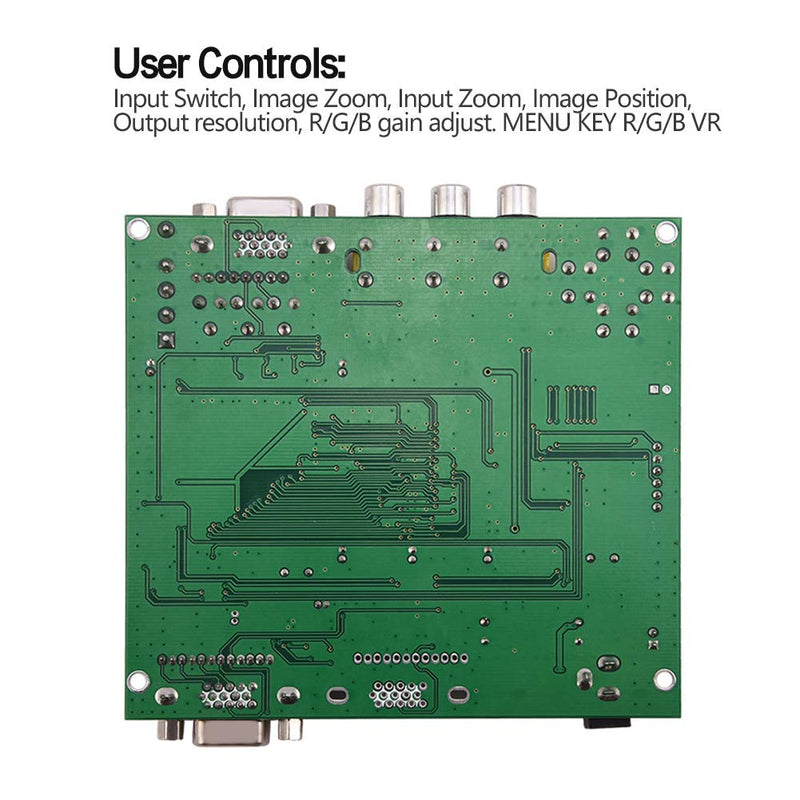  [AUSTRALIA] - Zerone CGA/EGA/YUV/RGB to VGA Arcade Game HD Video Converter Adapter Board for CRT LCD PDP Monitor, with True Digital 24-Bit A/D Converter