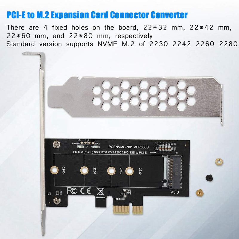  [AUSTRALIA] - M.2 PCIe PCI E Adapter, M.2 to PCI E3.0 X1 Expansion Card,M2 SSD NGFF NVME (m Key) to PCIe 3.0 x 1 Adapter with Low Profile Bracket for Desktop PCI Express Slot