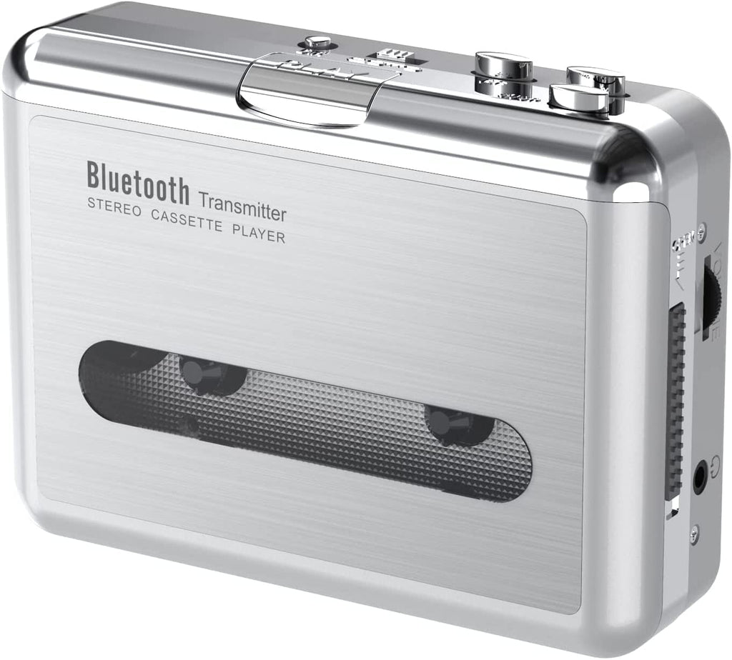  [AUSTRALIA] - Bluetooth Walkman Cassette Player with Earphone, Portable Tape Player Compact Stereo Audio Music Wireless Bluetooth Output to Headphone/Speaker, 2AA Battery or USB Power Supply, 3.5MM Headphone Jack