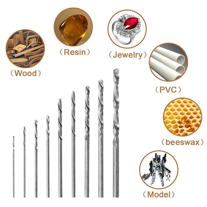  [AUSTRALIA] - Precision Pin Vise Hand Drill with 25pcs Micro Twist Drill Bits Set (0.5-3.0mm) Mini Hand Drill Rotary Tool for PCB,Metal,Wood,Jewelry,Plastic,Resin Manual Making DIY Assembling Drilling