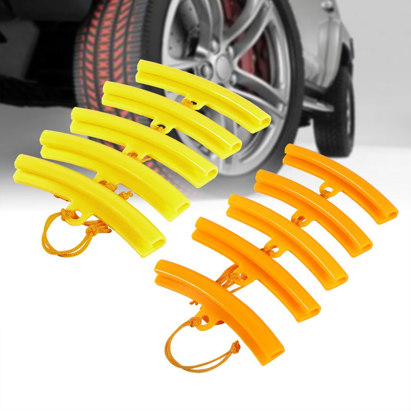 Acouto 5pcs Car Wheel Changing Rim Saver 15cm Tire Changer Guard Rim Protector Tyre Edge Savers Tool(Orange) Orange - LeoForward Australia