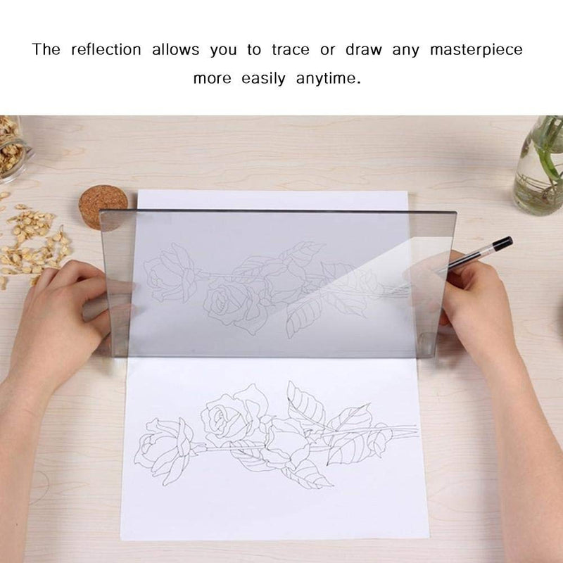  [AUSTRALIA] - Zopsc Portable Tracing Board Stencil Board Light Box Copy Mirror Drawing Reflection Board Painting Art Easy Drawing Sketching Tool, Suitable for Kids, Junior Painters&Artists, Animation Industry, etc