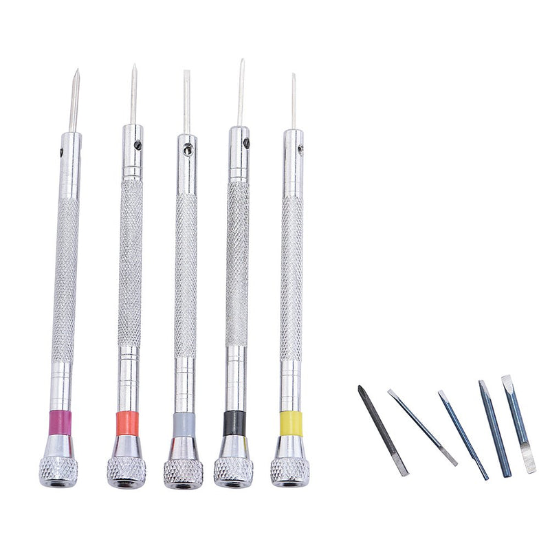  [AUSTRALIA] - Micro Precision Jewelry Screwdriver Set - 5 PCS Screwdrivers with 5 Extra Replace Blades for Watch Repair,Eyeglasses Repair,Jewelry Work,Electronics Repair