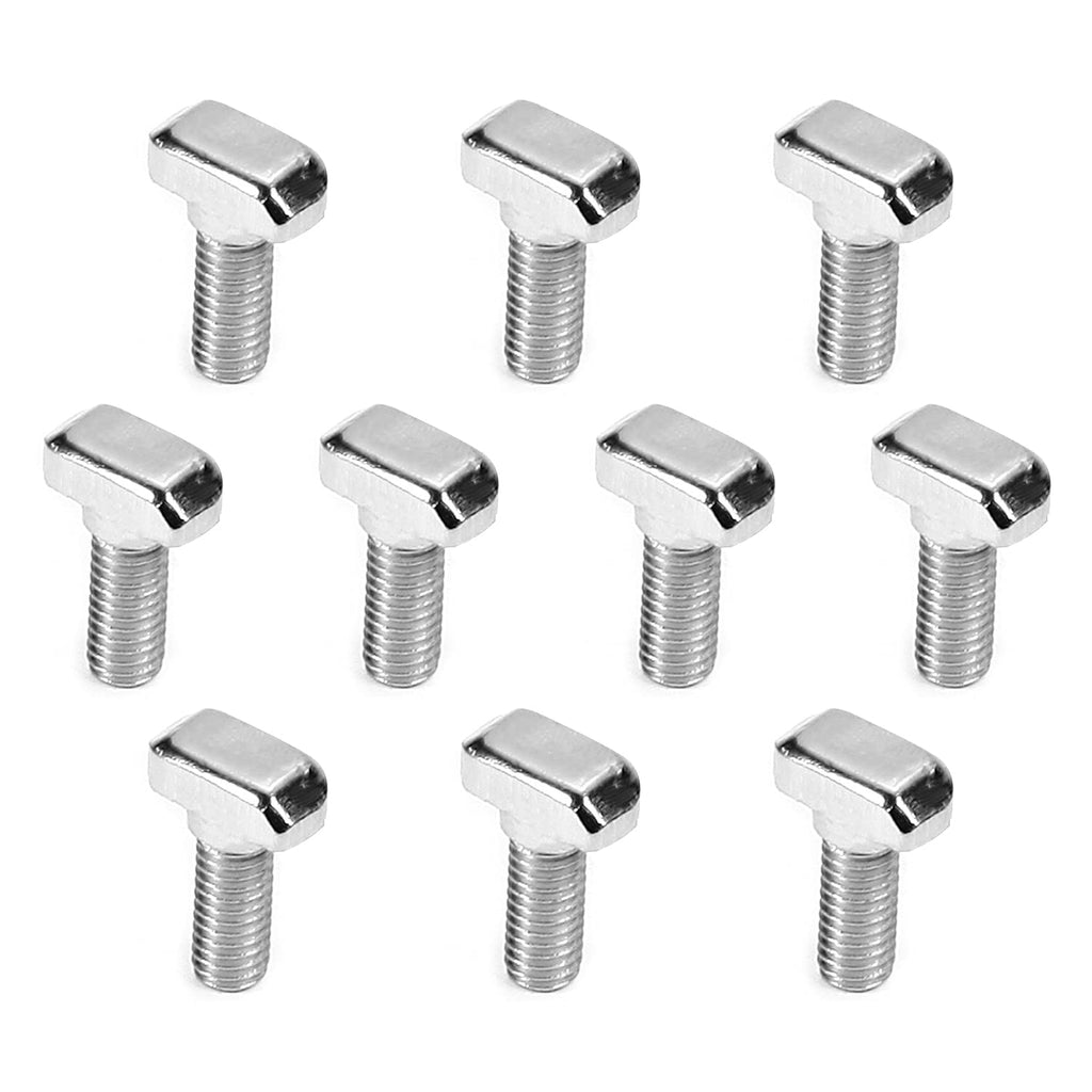  [AUSTRALIA] - MroMax M6-1x16mm T Slot Bolts Carbon Steel Drop-in Stud Sliding Screw Bolt Metric Hammer Head Bolt for European Standard 30 Series Aluminum Extrusions Silver 20Pcs