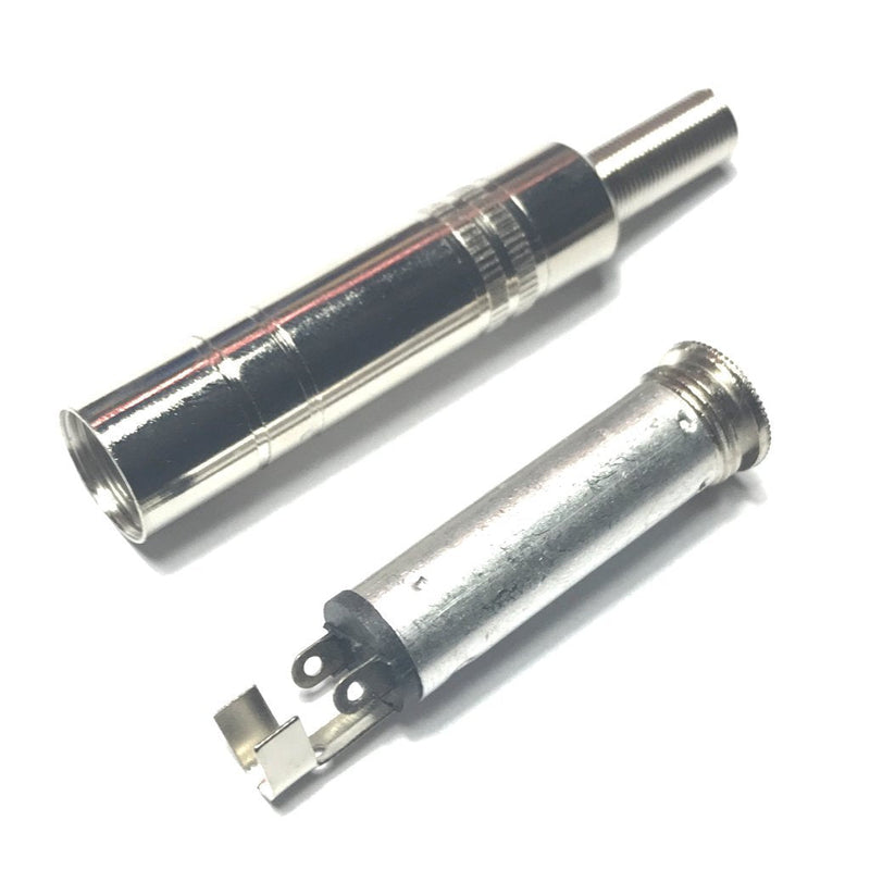  [AUSTRALIA] - CESS 1/4 Inch TS Female Jack -1/4" Cable Connector for Microphone and Guitar - 6.35mm Mono Socket (4 Pack)