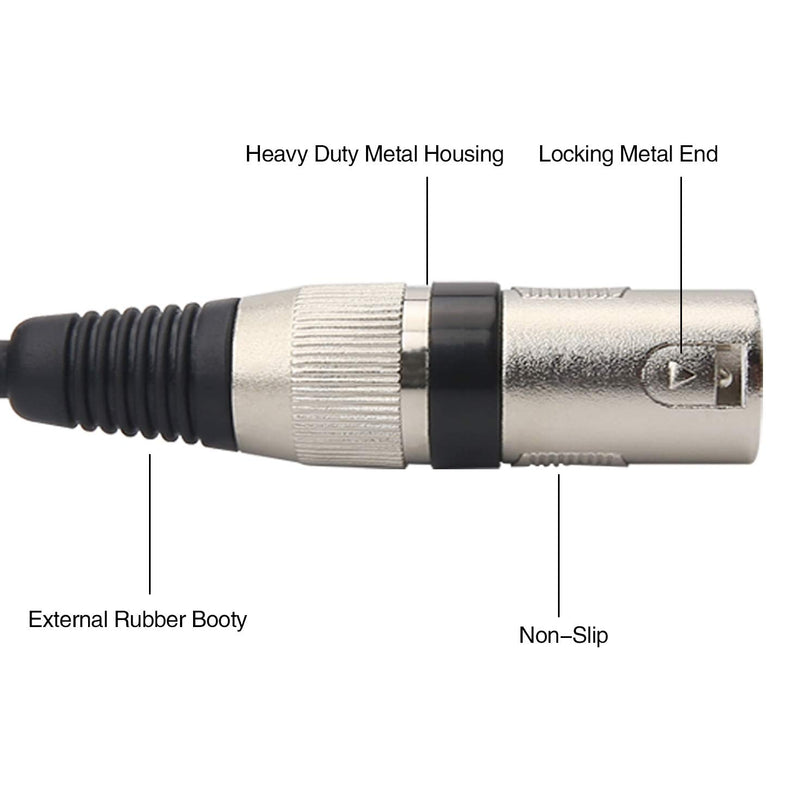  [AUSTRALIA] - TISINO 3.5mm to XLR Cable Unbalanced Mini Jack 1/8 inch to XLR Male Adapter Microphone Cord - 3.3ft/1m 3.3 feet
