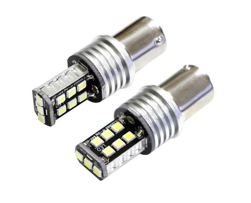 iJDMTOY Super Bright 10W 15-SMD P21W 7506 LED Replacement Bulbs Compatible With Audi BMW Mercedes Volkswagen Backup Reverse Lights, Xenon White - LeoForward Australia