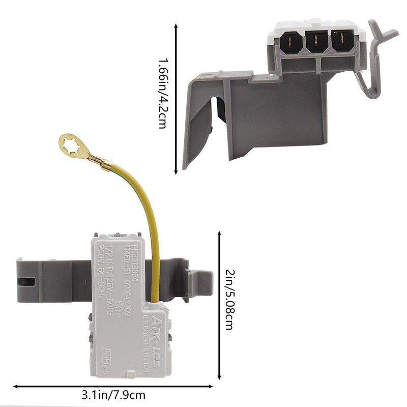 8318084 AP3180933 PS886960 Washer Door Lid Switch Kit Replacement Fits Whirlpool Roper Estate - LeoForward Australia